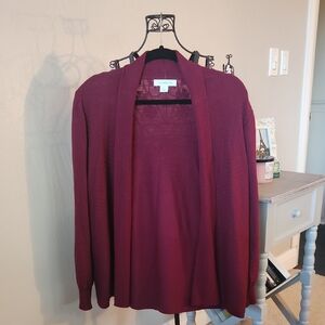 Liz Claiborne Women's Burgundy Cardigan